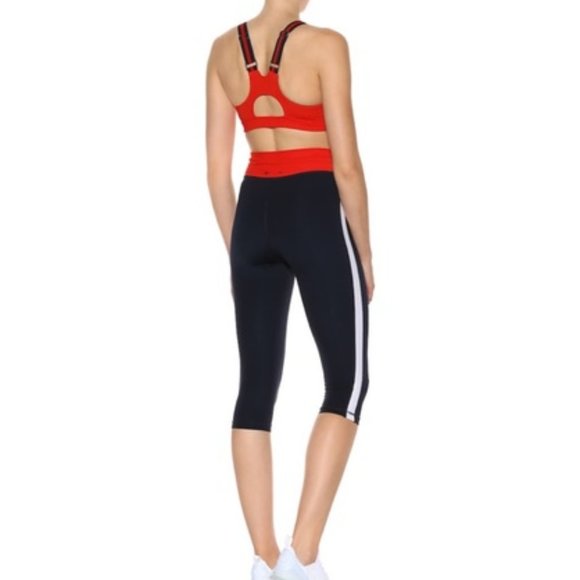 The Upside | Cropped Leggings Capris 3/4 US 4 AU XS Blue Red White Drawstring - Picture 2 of 6
